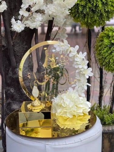 مبخرة ذهبية بشفاف