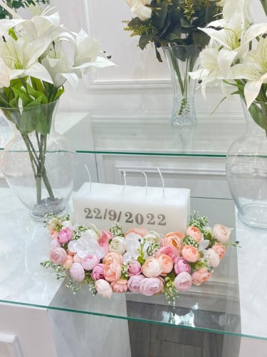 شمع مع الكتابه