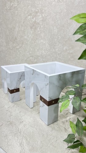 طقم ضيافه 7 قطع ابيض