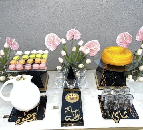 طقم ضيافة عدد 6 قطع اسود