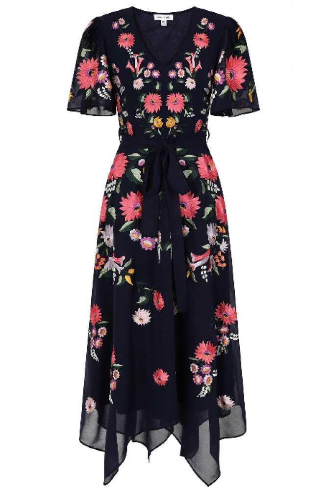 frock&frill embroidered jersey dress - Juman