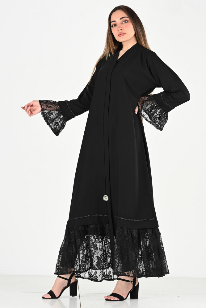 Ajwan Lace Abaya - Nawaem Abaya