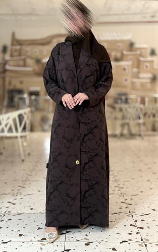 عباية بطرحة ايقي بني