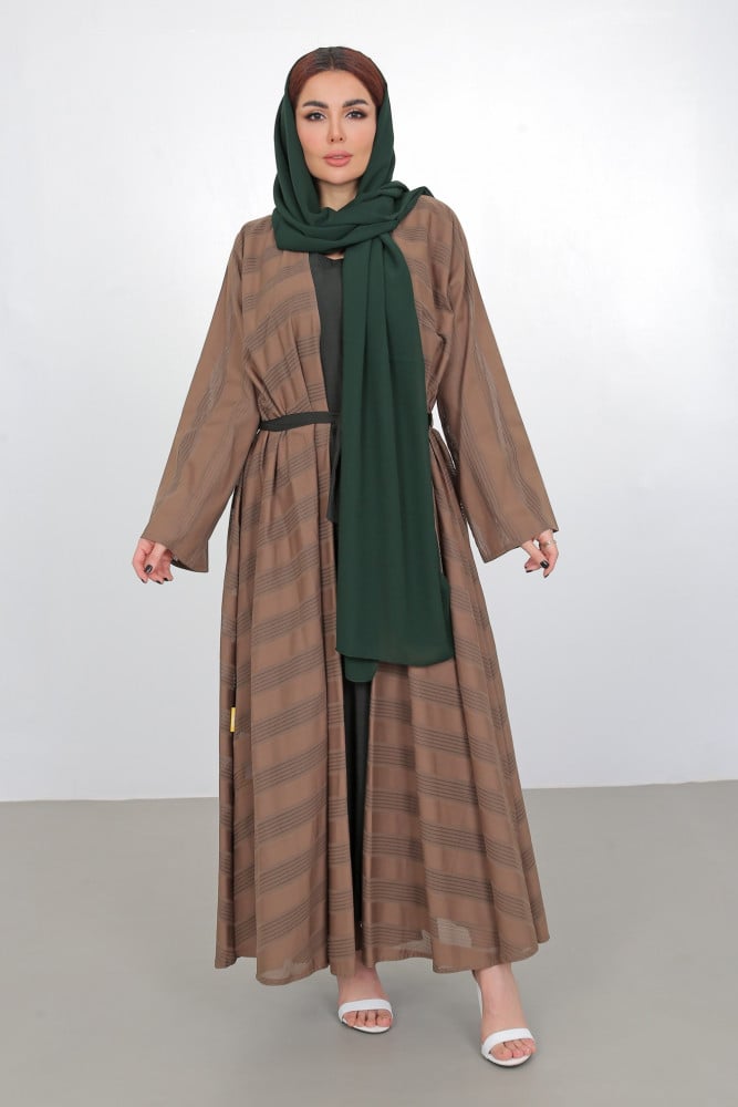 Abaya with Hilara Scarf 2 wrap - Nawaem Abaya