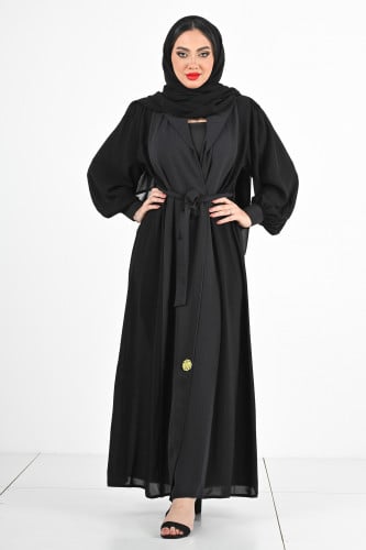 عباية بطرحة كلارا ياباني 3 لف