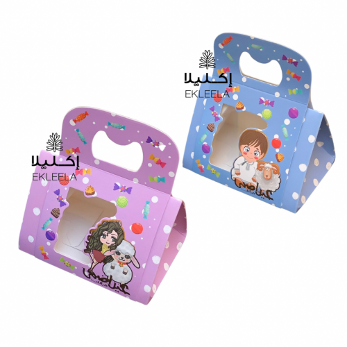 علب كرتونيه للعيد بدون تعبيه ( 12 علبه )