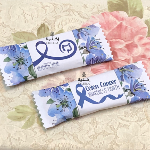 توزيعات بثيم توعية بسرطان القولون والمستقيم ( 12 قطعه )