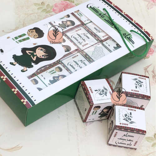 علب بدون تعبية لليوم الوطني ( 18 علبة صغيره)