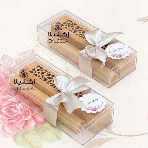 مبخره ذكيه مع علبه بها ( 25) عود كمبودي حجم وسط / توزيعات / عيديات  ( مبخره وحده )