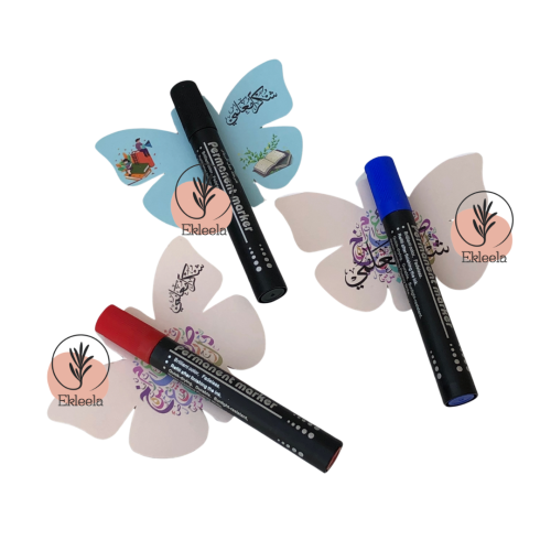 توزيعات اقلام خطاط ماركر منوع بثيم يوم المعلم  ( 12 قطعة )