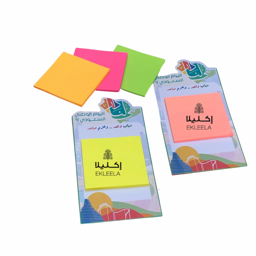 توزيعات نوت ملاحظات حجم صغير مع ثيم ورقي لليوم الوطني ( 12 قطعه )