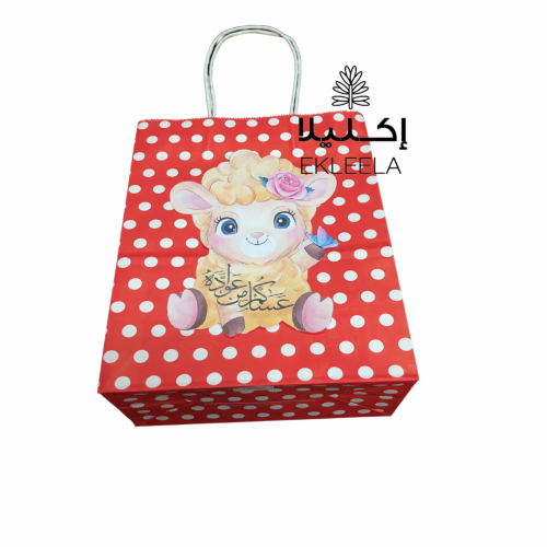 اكياس توزيعات ورقيه / اكياس عيديات وهدايا  ( 12 كيس )