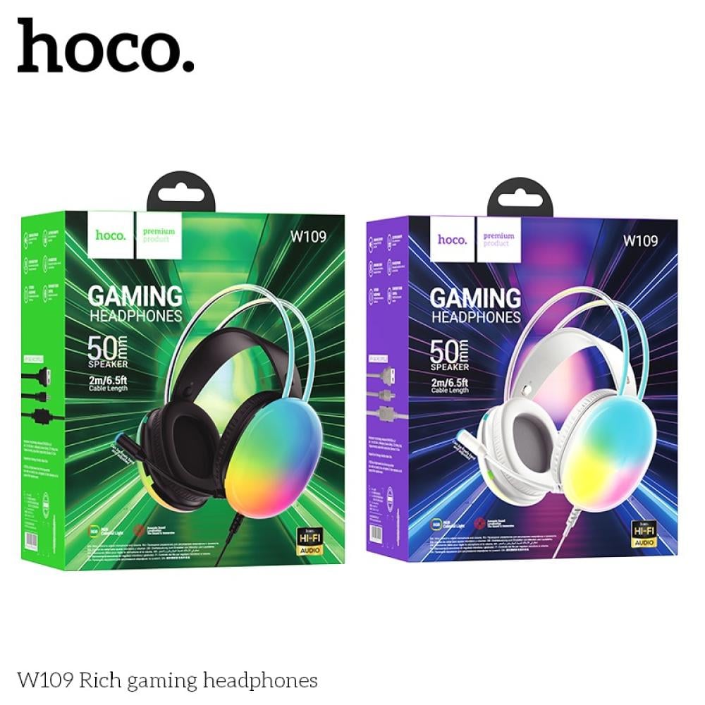 سماعة رأس سلكية HOCO W109 - أبيض
