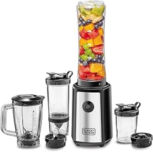 Black & Decker 300W Personal Sports Blender and Smoothie Maker - SBX300BCG-B5