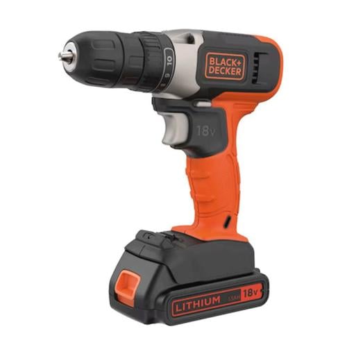 Black & Decker 18V 1 Speed Drill Driver & 1x 1.5AH Battery Made in China BCD001C1-GB