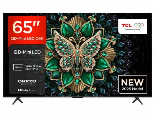 TCL 65 inch ML 144HZ QD-Mini LED TV/144Hz/Enhanced Local Dimming/Enhanced Luminance/Slimmer Made in China 65C6k