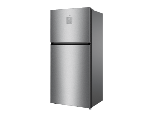 ثلاجة مع فريزر علوي تي سي ال  19 قدم فضي 538 لتر انفرتير صنع في الصين P700TMIX