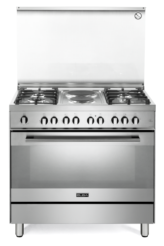 طباخ قائم البا تيفال 90 سم 6 عيون 4 عيون غاز + 2 كهرباء غاز / كهربائي صنع في ايطاليا FEX9642FGSA