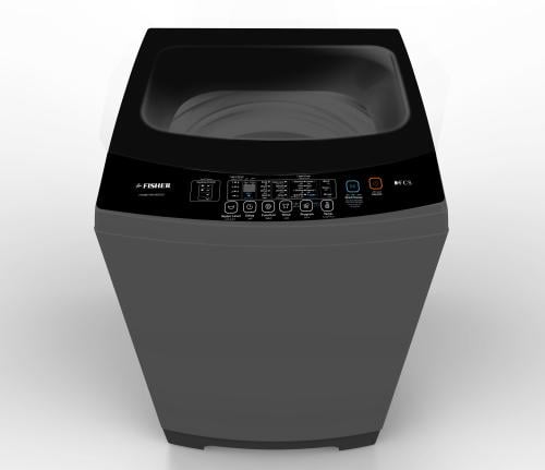 غسالة ملابس فيشر  15 كيلو تعبئة علوية اتوماتيك  لون فضى + قفل تحكم    صنع في الصين FAWMTM150GIDD