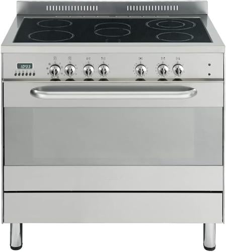 طباخ قائم البا سراميك 90*60 سم  دجتال + مروحه -  كهرباء كامل كهربائي صنع في ايطاليا 9AS 939X