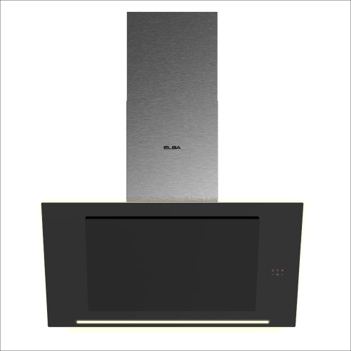 شفاط مطبخ البا  90 سم   جداري زجاجي اسود مائل90 سم  قوة 1100  صنع في  UNIQE  S 90-1100