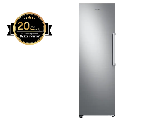 فريزر باب واحد سامسونج - 11.1 قدم   1 باب - تبريد كامل - تقنية العاكس الرقمي - بارد الطاقة - تبريد معدني - عكس الباب الصلب الصلب انفرتير صنع في فيتنام RZ32M72407F/ZA