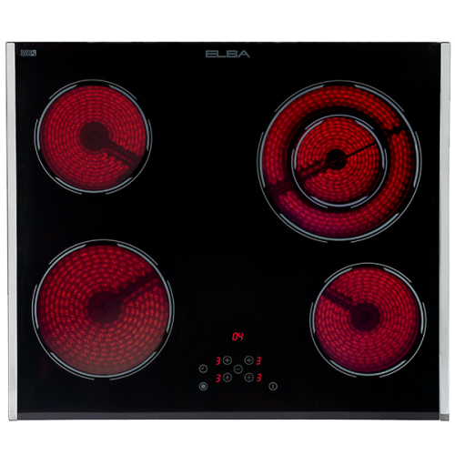 موقد  البا بيلت ان 60 سم سيراميك سطح سراميك 4 عيون لـمـس (امامي)  صنع في ايطاليا E345-005