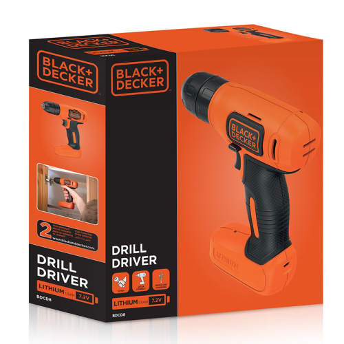 Black & Decker 7.2V Compact Lithium Drill Made in China BDCD8-B5