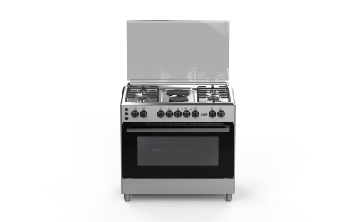 طباخ قائم اكسبير ستيل 60.5*59.8 سم 6 عيون  4 عيون غاز و 2 كهرباء غاز / كهربائي صنع في تركيا XP990GEEN