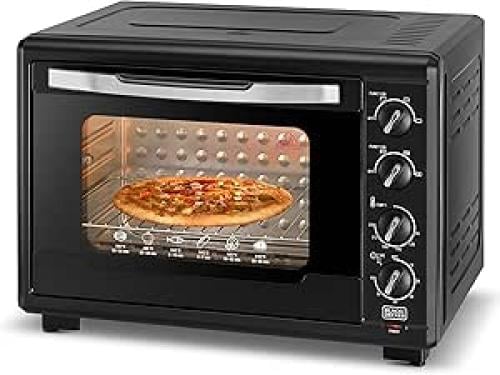 Black & Decker 55L Toaster Oven with Double Glass 2000 Watts 55 Liters Temperature Control 90-230 Degrees Double Grill and Double Glass Door for Safety + Multiple Accessories with Rotisserie for Toasting and Grilling 0 Made in China TRO55RDG-B5
