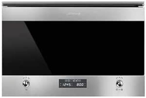 Smeg Built-in Microwave Oven, 60cm, with Steel Grill MP6322XK
