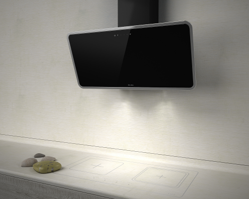 شفاط مطبخ البا  90 سم   هرمي90 ديزاين ( Y )    سماوي برواز ستيل  صنع في  EK8 S40 BLUE