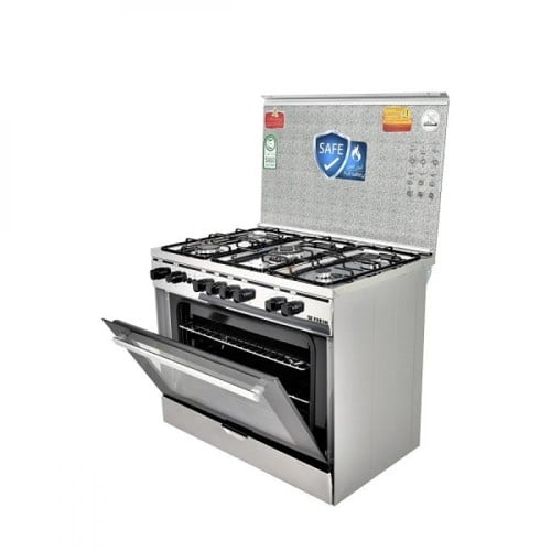 طباخ قائم فرش - 90*60 سم 5 عيون غاز أمان كامل غاز...