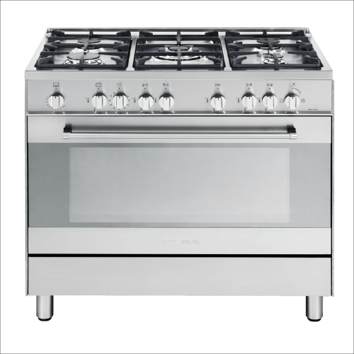 طباخ قائم البا  90 سم  فرن البا 5 عيون غاز / صمام كامل / اشعال / هفي ديوتي - شوايه غاز صنع في ايطاليا PX 96-990 AZ 50MB