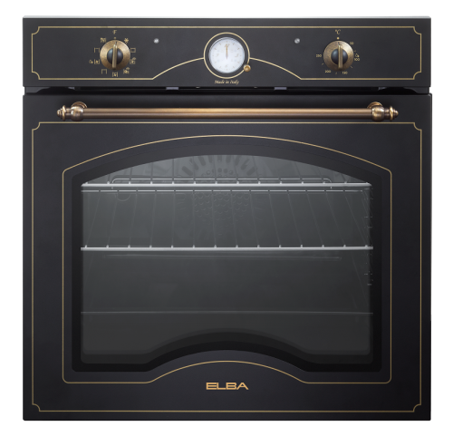 فرن كهرباء البا  60 سم بيلت ان  9 وظيفة مروحة تبريد - اللون بني  -  صنع في ايطاليا AS ECM 9 LAN