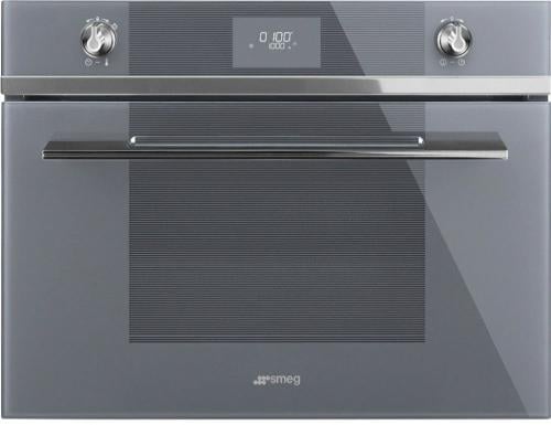 Smeg Built-in Microwave Oven with Grill, 37 Liter Capacity - Steel SF4101MSK1