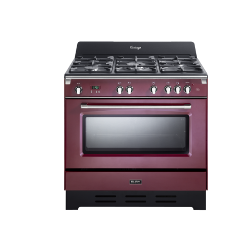 Elba 90cm freestanding cooker, Elba 90cm oven, 5 burners, heavy duty, mahogany color + safety valve + self-ignition gas, made in Italy 9D VAR 888