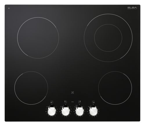 Elba Built-in Hob 60cm Ceramic Surface Elba Ceramic 60cm 4 Burners Front Switches - New Made in Italy ASEVC614FK