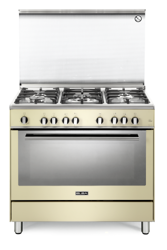 طباخ قائم البا بيج 90 سم  5 عيون غاز غاز صنع في ايطاليا FC965FGSA