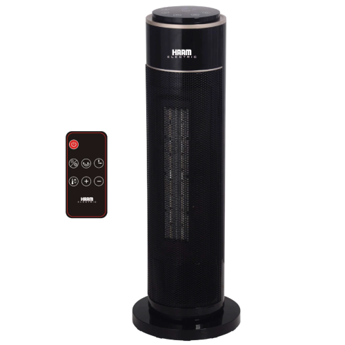 دفاية ديكور هام - 2000 واط  دفاية هام كهربائية عمودية2000واط بريموت ومروحة ومؤقت-HA2000RF - صنع في الصين HA2000RF