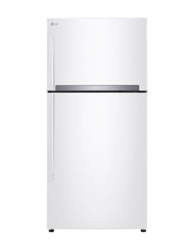 ثلاجة مع فريزر علوي ال جي  20.9 قدم  أبيض  صنع في كوريا LT22HBHWIN