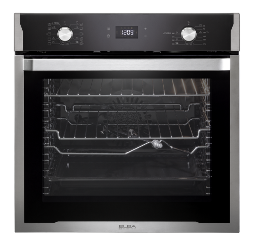 Elba 60 cm built-in electric oven, 11 functions, digital, with mirror, black + beige, made in Italy AS EL 11 XLB 300
