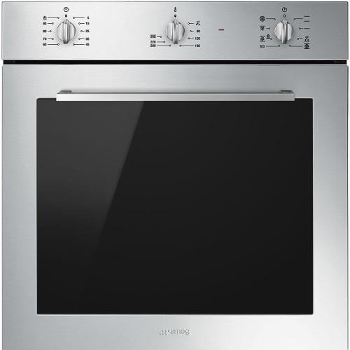 Smeg 60cm Built-in Electric Oven, Smeg Multifunctional Built-in Electric Oven, 60cm with Convection Vent, Made of Stainless Steel, Model SF64M3TVX