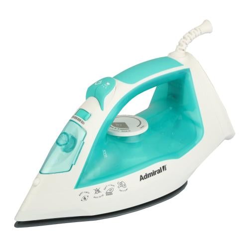 Admiral Iron 300ml 220-240V/50-60Hz/Auto Clean Function Ceramic Soleplate with Auto Shut-Off Function 300ml 2200.0W Blue and White Made in China ADSI2200B