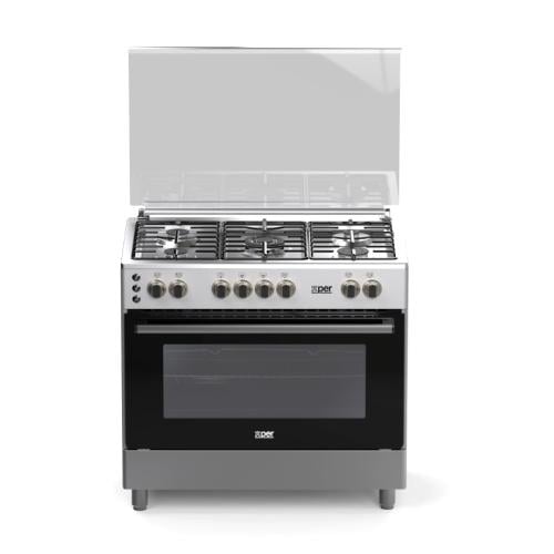 طباخ قائم اكسبير - 60.5*59.8 سم  فرن اكسبير غاز 89.8*59.5 سم  5عيون  زهر تركي استيل-XP970GGCI غاز صنع في الصين XP970GGCI