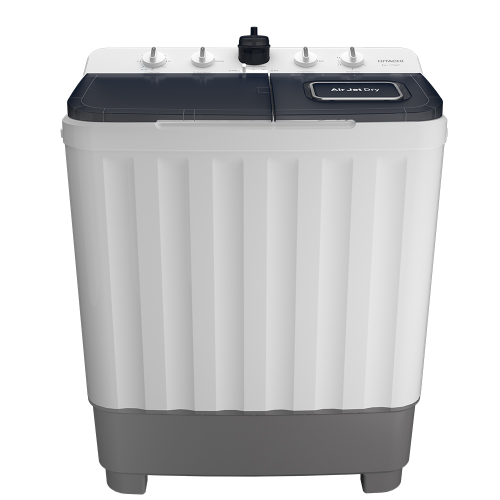 غسالة ملابس هيتاشي  8 كيلو حوضين رمادي غامق  صنع في اندونسيا LTT08JWTMRG