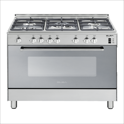 طباخ قائم البا  90 سم  فرن البا 5 عيون / صمام كامل / اشعال / هفي ديوتي - شوايه  (NEW) غاز صنع في ايطاليا 90-806XX 50MB