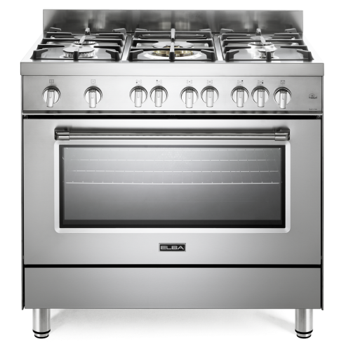 Elba 90cm 5-burner freestanding cooker, 90cm double gas burner, made in Italy EX965FGSA
