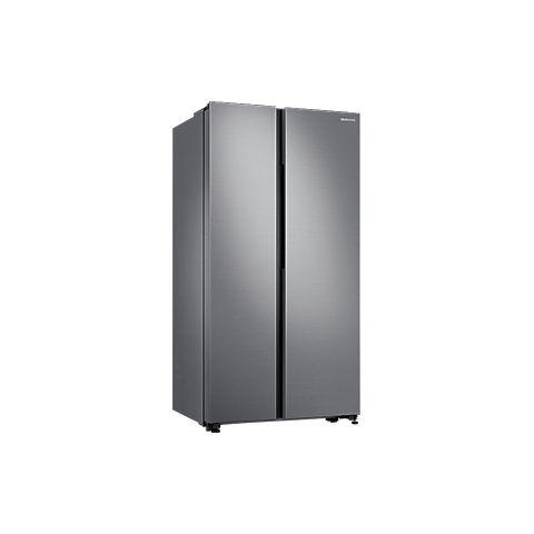 ثلاجة بابين جنبا الى جنب  سامسونج - 22.9 قدم  647 Ltr.mono التبريد - لا صقيع - تجميد الطاقة وضاغط العاكس الرقمي - لوحة الفضة اللطيفة اللطيفة انفرتير صنع في الصين RS62R5001M9/ZA