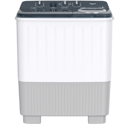 غسالة ملابس هايسنس كفاءة طاقة ه  9 كيلو حوضين أبيض  صنع في الصين WSG90